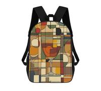 sinyumoney Abstract Geometric Glass Sac À Dos Scolaire Enfant Tendance Et Décontracté, Sac À Dos Imprimé En 3D Pour Garçon, Grand Sac À Dos 17inch