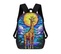 sinyumoney Abstract Giraffe Colorful Sac À Dos Scolaire Imprimé En 3D Pour Garçons Et Filles, Sac À Dos Pour Ordinateur Portable Pour Enfants/étudiants/adultes 17inch