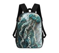 sinyumoney Abstract Jade Jellyfish Sacs À Dos Pour Enfants, Cartables, Sacs À Dos Scolaires Imprimés En 3D, Sacs À Dos De Voyage Tendance Pour Enfants (primaire, Collège) 17inch