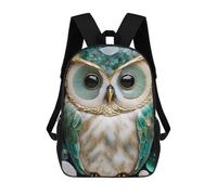 sinyumoney Abstract Jade Owl Kintsugi Sac À Dos Scolaire Pour Adolescents, Imprimé En 3D, Ajustable, À Poches Tendance, Pour Enfants, Garçons, Filles, Étudiants Et Adolescents 17inch