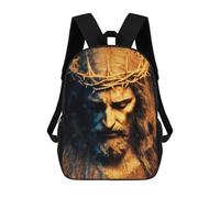 sinyumoney Abstract Jesus Christ with Crown of Thorns Sacs À Dos Imprimés En 3D Pour Enfants, Sacs D'école Tendance Pour Garçons, Élèves Du Primaire Et Du Collège 17inch