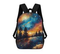 sinyumoney Abstract Landscape Neon Sac À Dos Scolaire Enfant Tendance Et Décontracté, Sac À Dos Imprimé En 3D Pour Garçon, Grand Sac À Dos 17inch
