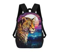 sinyumoney Abstract Leopard Night Moo Sac À Dos Scolaire Pour Enfants Imprimé En 3D, Idéal Pour Les Voyages Et Les Livres 17inch