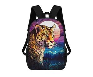 sinyumoney Abstract Leopard Night Moo Sac À Dos Scolaire Pour Enfants Imprimé En 3D, Idéal Pour Les Voyages Et Les Livres 17inch