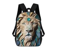 sinyumoney Abstract Lion Kintsugi Sac À Dos Imprimé En 3D, Sac D'école Décontracté Et Tendance Pour Enfants, Sac D'école Pour Garçons, Collégiens 17inch