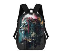 sinyumoney Abstract Lion Portrait Artwork Sac À Dos Imprimé 3D Pour Enfants, Sac À Dos Léger Pour Écoliers Et Écoliers, Sac À Goûter Pour La Crèche 17inch