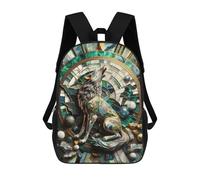 sinyumoney Abstract Lone Wolf Art Sac À Dos Scolaire Pour Enfants Imprimé En 3D, Idéal Pour Les Voyages Et Les Lectures, Pour Les Garçons Et Les Élèves Du Primaire 17inch