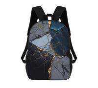 sinyumoney Abstract Marble Kintsugi Sac À Dos Imprimé Pour Enfants, Sac D'école, Sac De Voyage Pour Adultes Et Enfants 17inch
