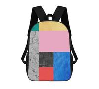 sinyumoney Abstract Modern Art 10 Sac À Dos Scolaire Pour Filles Et Garçons, Grande Capacité, Léger, Pour Enfants Et Étudiants 17inch