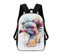 sinyumoney Abstract Ostrich Painting 17inch Sacs À Dos Scolaires Imprimés En 3D - Sacs À Dos Tendance Pour Garçons Du Primaire Et Du Collège