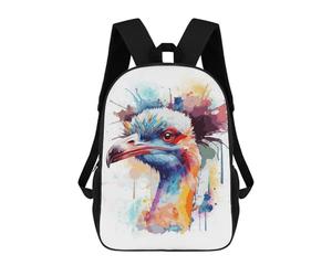 sinyumoney Abstract Ostrich Painting 17inch Sacs À Dos Scolaires Imprimés En 3D - Sacs À Dos Tendance Pour Garçons Du Primaire Et Du Collège