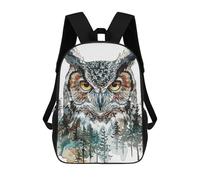 sinyumoney Abstract Paint Owl Sac À Dos Scolaire Imprimé En 3D Pour Enfants, Sac À Dos Garçon/fille, Sac De Voyage Pour Enfants 17inch