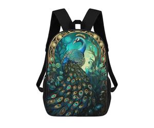 sinyumoney Abstract Peacock Kintsugi Sac À Dos, Cartable Imprimé En 3D, Sac À Goûter, Sac À Dos De Voyage, Sac À Dos Entre Amis, Sac À Dos Scolaire Pour Filles Et Garçons 17inch