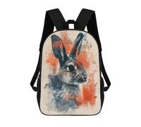 sinyumoney Abstract Rabbit Art Print Sacs À Dos, Sac À Dos Enfant, Sac D'école, Sac À Dos De Voyage Imprimé En 3D, Accessoire De Mode, Sac À Dos Imperméable Pour Enfants 17inch
