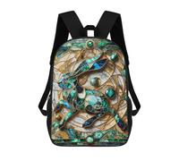 sinyumoney Abstract Rabbit Kintsugi Sac À Dos Enfant, Cartable Imprimé En 3D Pour Garçons Et Adolescents 17inch