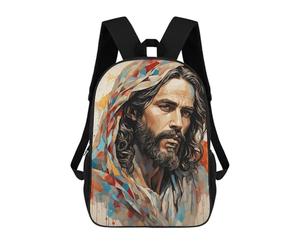 sinyumoney Abstract Savior Portrait Sacs À Dos Imprimés En 3D Pour Enfants, Sacs D'école Tendance Pour Garçons, Sacs De Voyage, Sacs Scolaires Pour Élèves Du Primaire 17inch