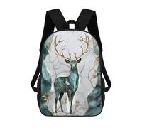 sinyumoney Abstract Stag Kintsugi Art Sac À Dos Scolaire Pour Enfants, Sac D'école Imprimé En 3D, Sac D'école Tendance Pour Garçons, Élèves Du Primaire Et Du Collège 17inch