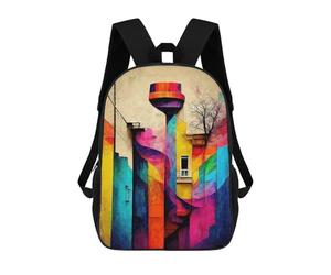 sinyumoney Abstract Street Art IV Sac À Dos Scolaire Pour Adolescents, Imprimé En 3D, Ajustable, À Poches Tendance, Pour Enfants, Garçons, Filles, Étudiants Et Adolescents 17inch