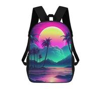 sinyumoney Abstract Synthwave Cosmos Sac À Dos Imprimé En 3D Pour Enfants, Sac D'école Grande Capacité, Sac De Voyage, Sac À Livres, Sac À Dos Scolaire Pour Enfants 17inch
