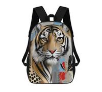 sinyumoney Abstract Tiger Art Print Sacs À Dos Tendance Imprimés En 3D 17inch Sac D'école Décontracté Pour Enfants, Garçons, Élèves Du Primaire Et Du Collège