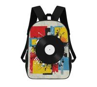 sinyumoney Abstract Vinyl Record Art Sacs À Dos Scolaires Pour Enfants, Sac D'école Imprimé En 3D Pour Garçons, Élèves Du Primaire Et Du Collège 17inch