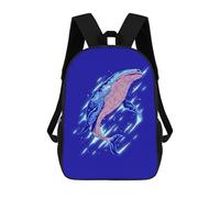 sinyumoney Abstract Wild Whale Sac À Dos Scolaire Pour Enfants Imprimé En 3D, Idéal Pour Les Voyages Et Les Lectures, Pour Les Garçons Et Les Élèves Du Primaire 17inch