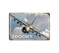 sinyumoney AC130 Spooky Gunship Plaque Murale En Métal Style Vintage, Décoration Murale Pour Salon, Chambre, Salle De Jeux, Bureau Ou Garage7.9 x11.8