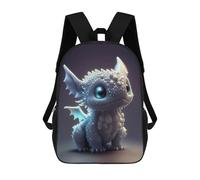 sinyumoney Adorable Baby Dragon Artwork -3 Sac À Dos Enfant Fille 3D, Sac D'école, Sac À Dos Pour Tout-petits, Sac À Dos Décontracté, Sac À Livres Tendance 17inch