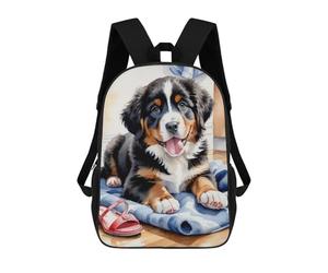 sinyumoney Adorable Bernese Mountain Dog Pup 17inch Sacs À Dos Scolaires Imprimés En 3D - Sacs À Dos Tendance Pour Garçons Du Primaire Et Du Collège