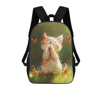 sinyumoney Adorable Kitten with Butterflies -1 Sac À Dos Enfant, Cartable, Sacs À Dos Scolaires Imprimés En 3D Pour Élèves Du Primaire Et Du Collège, Cadeau D'anniversaire Pour Adolescents 17inch