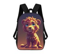 sinyumoney Adorable Lion Cub Artwork Sac À Dos Scolaire Pour Enfants Imprimé En 3D, Idéal Pour Les Voyages Et Les Lectures, Pour Les Garçons Et Les Élèves Du Primaire 17inch