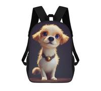 sinyumoney Adorable Puppy with Big Eyes Sac À Dos Scolaire Enfant Tendance Et Décontracté, Sac À Dos Imprimé En 3D Pour Garçon, Grand Sac À Dos 17inch