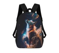 sinyumoney Adoring Fox in Space Sac À Dos Avec Poche, Sacs À Dos Imprimés En 3D, Sacs De Voyage, Sacs À Livres, Sacs D'école Pour Enfants 17inch