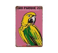 sinyumoney Affiche en métal du zoo Loro Parque - Décoration murale en métal pour piscine, clubs et bars extérieurs - Sealine - 30 x 20 cm