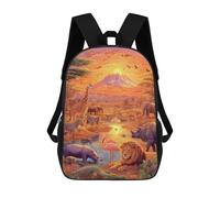 sinyumoney African Safari Sunset-1 Sacs À Dos Pour Enfants, Sac À Dos Scolaire Imprimé En 3D Pour Enfants, Sac À Dos De Voyage, Sac À Livres Pour Enfants 17inch Sac D'école