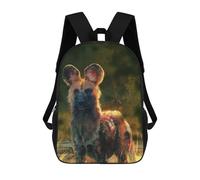 sinyumoney African Wild Dog Sac À Dos Scolaire Pour Adolescents, Imprimé En 3D, Ajustable, À Poches Tendance, Pour Enfants, Garçons, Filles, Étudiants Et Adolescents 17inch