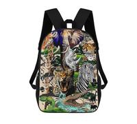 sinyumoney African Wildlife Collage Sacs À Dos Pour Enfants, Sac D'école Imprimé En 3D, Cartable Pour Enfants, Sac De Voyage, Sac À Dos Garçon Fille, Sac D'école Pour Enfants 17inch