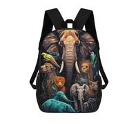 sinyumoney African Wildlife Gathering Sac À Dos Scolaire Pour Enfants, Imprimé En 3D, Tendance Et Décontracté, Pour Garçons, Élèves Du Primaire Et Du Collège 17inch