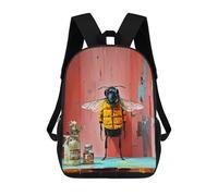 sinyumoney Agent Bee Sac À Dos Scolaire Enfant Tendance Et Décontracté, Sac À Dos Imprimé En 3D Pour Garçon, Grand Sac À Dos 17inch