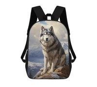 sinyumoney Alaskan Malamute in Mountain Landscape Sacs À Dos 17 Pouces Pour Enfants, Sacs D'école Imprimés En 3D Pour Élèves Du Primaire Et Du Collège, Garçons Et Filles