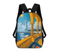 sinyumoney Alexandria Lighthouse View Sac À Dos Scolaire Imprimé En 3D Pour Enfants, Sac À Dos Garçon/fille, Sac De Voyage Pour Enfants 17inch