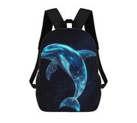 sinyumoney Algorithmic Cosmic Dolphin Sac À Dos Scolaire Imprimé En 3D, Sac À Dos Tendance Pour Enfants, Sac À Dos Pour Garçons, Élèves Du Collège 17inch