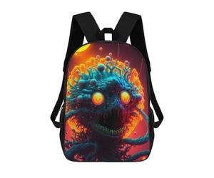 sinyumoney Alien Creature in Space Sac À Dos Scolaire Pour Enfants 17 Pouces, Sac À Dos Décontracté Pour Les Voyages, Grand Sac À Dos De Jour Pour Garçons Et Filles 17inch