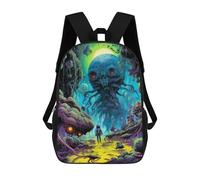 sinyumoney Alien Encounter in A Fantasy Forest Sacs À Dos Décontractés Pour Enfants, Sacs D'école Pour Adolescents, Filles Et Garçons, Sacs À Dos Pour Livres 17inch
