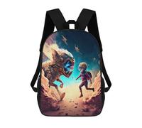 sinyumoney Alien Encounter in Space -1 Sac À Dos Scolaire Pour Enfants, Imprimé En 3D, Pour Garçons, Élèves Du Primaire Et Du Collège 17inch