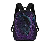 sinyumoney Alien in The Forest Sac À Dos Scolaire Pour Enfants 17 Pouces, Sac À Dos Décontracté Pour Les Voyages, Grand Sac À Dos De Jour Pour Garçons Et Filles 17inch