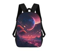 sinyumoney Alien Landscape with Celestial Bodies Sacs À Dos Imprimés En 3D Pour Enfants, Sacs D'école Tendance Pour Garçons, Élèves Du Primaire Et Du Collège 17inch