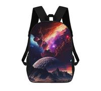 sinyumoney Alien Planet with Fiery Sky Sac À Dos Scolaire Imprimé En 3D, Sac À Dos Tendance Pour Enfants, Sac À Dos Pour Garçons, Élèves Du Collège 17inch