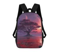 sinyumoney Alien Planet with Tree Sac À Dos Scolaire Pour Enfants 17 Pouces, Sac À Dos Décontracté Pour Les Voyages, Grand Sac À Dos De Jour Pour Garçons Et Filles 17inch