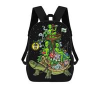 sinyumoney Aliens on Turtle Ship Sac À Dos Imprimé 3D Pour Enfants, Sac À Dos Léger Pour Écoliers Et Écoliers, Sac À Goûter Pour La Crèche 17inch